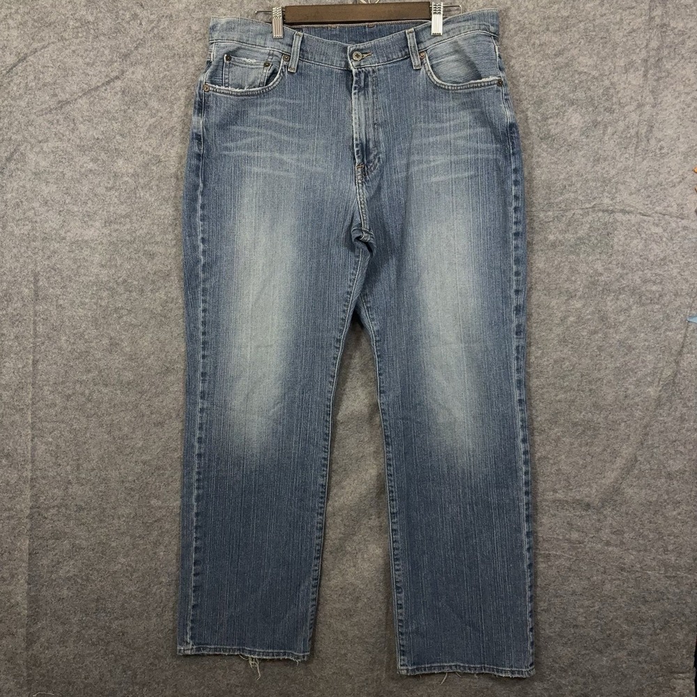 Lucky‎ Brand Bootcut Jeans Mens 36x31 Blue Distressed Fade Stretch
